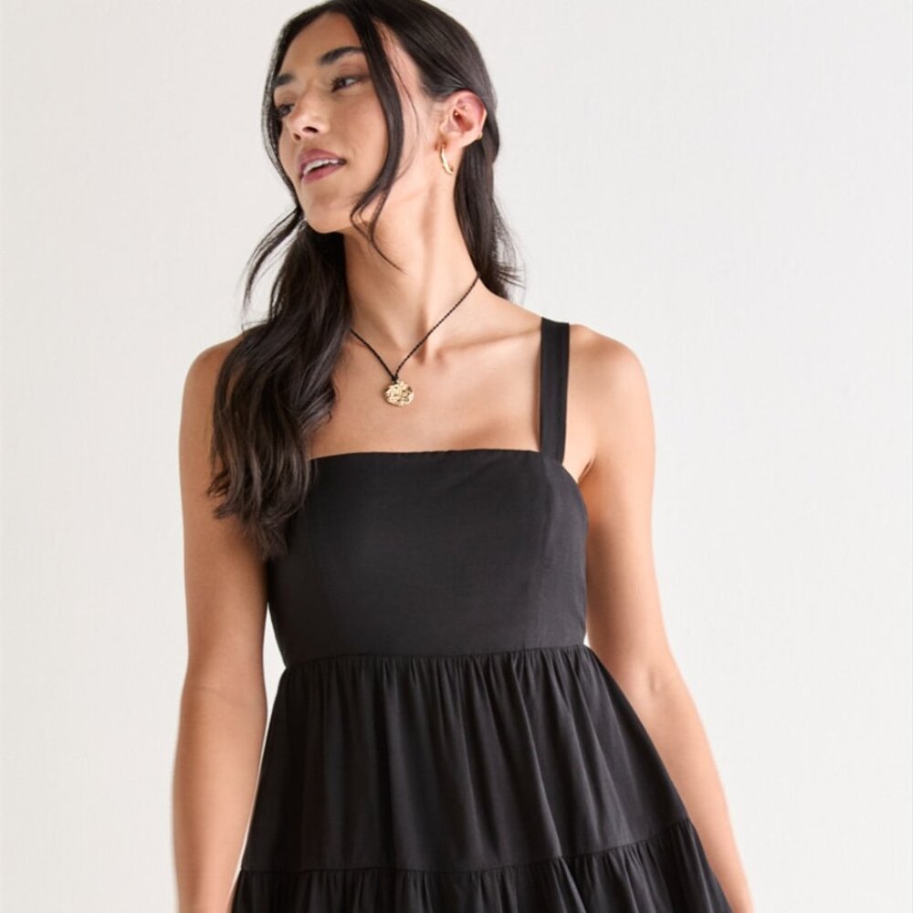 Francescas Janice Babydoll Tiered Mini Dress